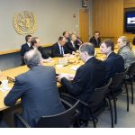 Secretary-General Ban Ki-moon meets with the Middle East Quartet.