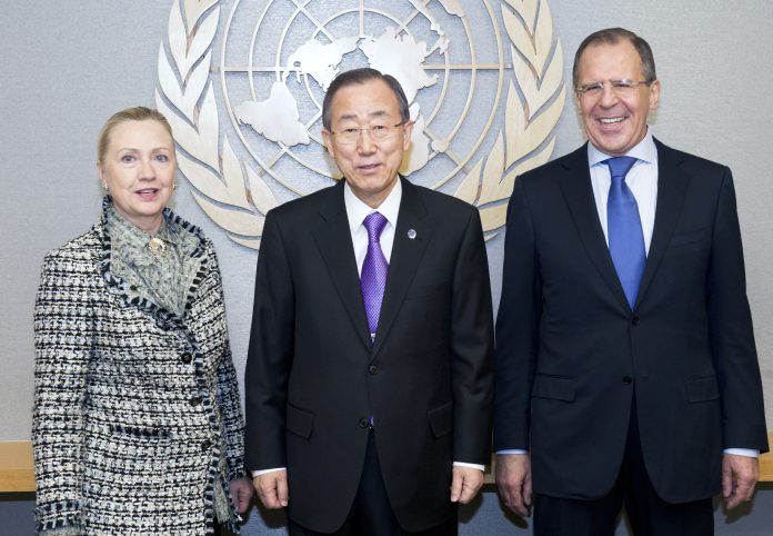 Secretary-General Ban Ki-moon meets with the Middle East Quartet.